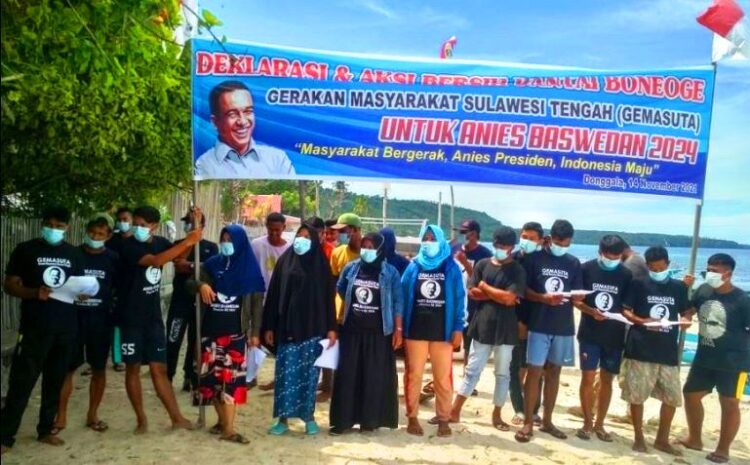 masyarakat di sulteng mendeklarasikan Anies Baswedan sebagai Presiden 2024.