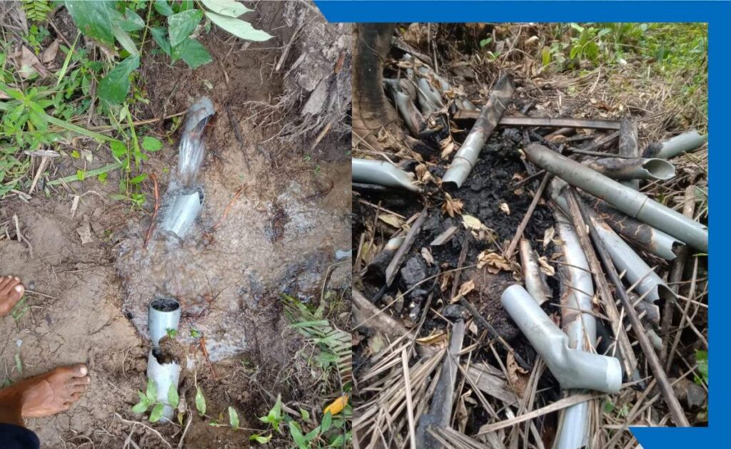 pengrusakan fasilitas air bersih panabali kecamatan togean