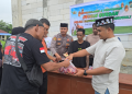 Polsek Bahodopi Gelar Kurban Idul Adha, Ratusan Warga Terima Daging Sapi